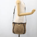GUCCI GG Canvas Abbey Shoulder Bag Beige Gold 203257 Auth AMZ018-23