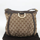GUCCI GG Canvas Abbey Shoulder Bag Beige Gold 203257 Auth AMZ018-12