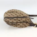 GUCCI GG Canvas Abbey Shoulder Bag Beige Gold 203257 Auth AMZ018-4