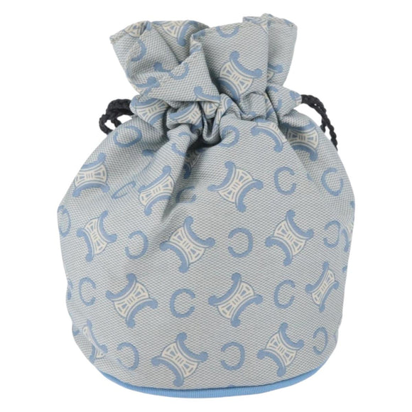 CELINE C Macadam Canvas Pouch Light Blue Auth AMZ028A
