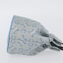 CELINE C Macadam Canvas Pouch Light Blue Auth AMZ028A-4