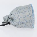 CELINE C Macadam Canvas Pouch Light Blue Auth AMZ028A-5