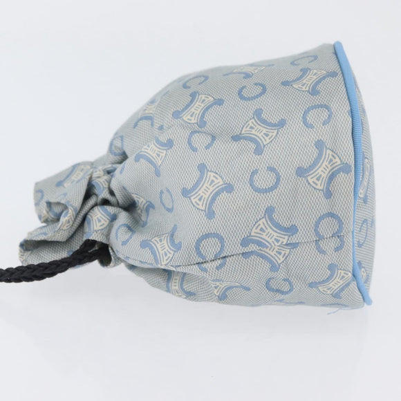 CELINE C Macadam Canvas Pouch Light Blue Auth AMZ028A