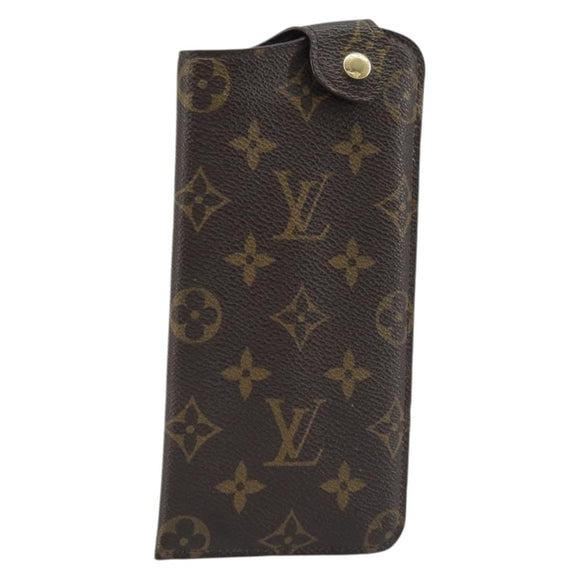 LOUIS VUITTON Monogram Etui Lunette MM Glasses Case M66544 LV Auth AMZ031A