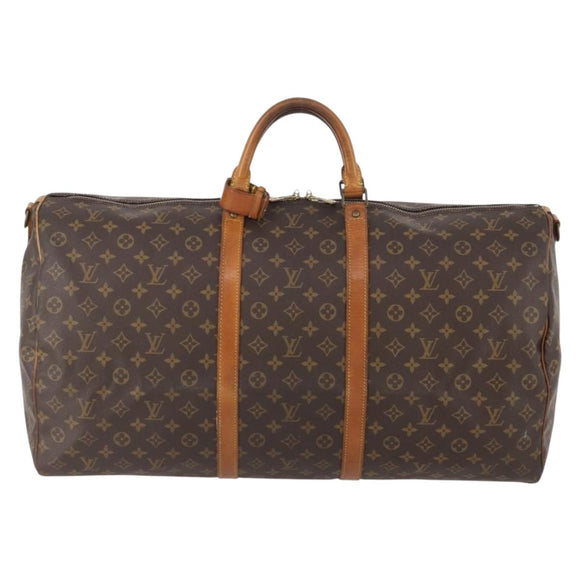 LOUIS VUITTON Monogram Keepall Bandouliere 60 Boston Bag M41412 LV Auth AMZ045