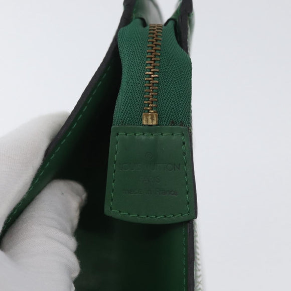 LOUIS VUITTON Epi Trousse Crete Pouch Green M48404 LV Auth AMZ046
