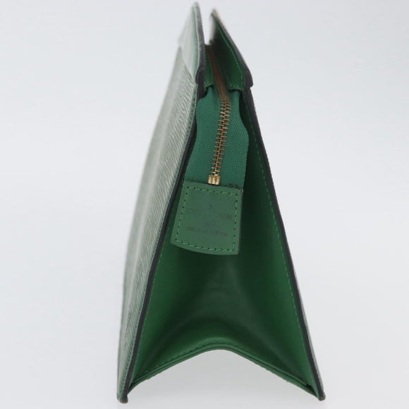 LOUIS VUITTON Epi Trousse Crete Pouch Green M48404 LV Auth AMZ046