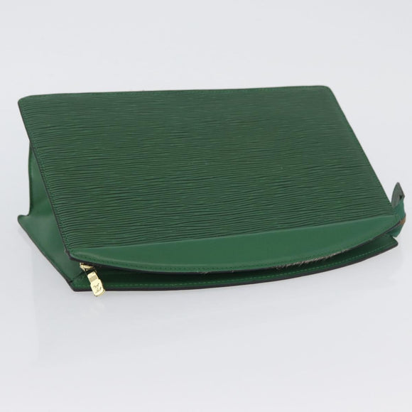 LOUIS VUITTON Epi Trousse Crete Pouch Green M48404 LV Auth AMZ046