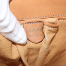 CELINE Macadam Canvas Shoulder Bag PVC Leather Brown Gold Auth AMZ048A-11