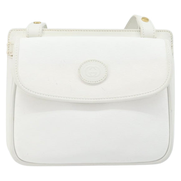GUCCI Micro GG Supreme Shoulder Bag PVC White Gold 007 115 0114 Auth AMZ052