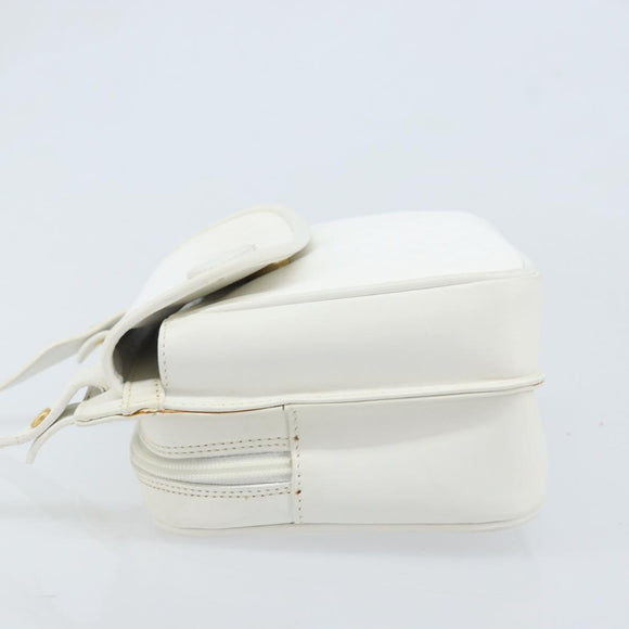 GUCCI Micro GG Supreme Shoulder Bag PVC White Gold 007 115 0114 Auth AMZ052