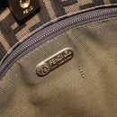 FENDI Zucca Canvas Shoulder Bag Brown Black Auth AMZ054A-10