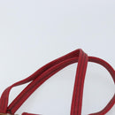 PRADA Hand Bag Leather Red Gold Auth AMZ057A-14