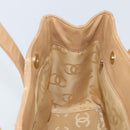CHANEL Wild Stitch Hand Bag Leather Beige Gold CC Auth AMZ064-19