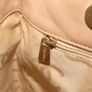 CHANEL Wild Stitch Hand Bag Leather Beige Gold CC Auth AMZ064-21