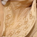 CHANEL Wild Stitch Hand Bag Leather Beige Gold CC Auth AMZ064-22