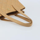CHANEL Wild Stitch Hand Bag Leather Beige Gold CC Auth AMZ064-7
