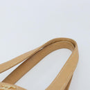 CHANEL Wild Stitch Hand Bag Leather Beige Gold CC Auth AMZ064-8