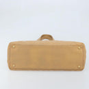 CHANEL Wild Stitch Hand Bag Leather Beige Gold CC Auth AMZ064-5