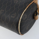 Christian Dior Honeycomb Canvas Shoulder Bag PVC Black Gold Auth AMZ067-8