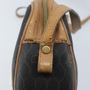 Christian Dior Honeycomb Canvas Shoulder Bag PVC Black Gold Auth AMZ067-9