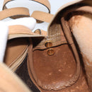 Christian Dior Honeycomb Canvas Shoulder Bag PVC Black Gold Auth AMZ067-20