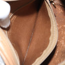 Christian Dior Honeycomb Canvas Shoulder Bag PVC Black Gold Auth AMZ067-22