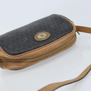 Christian Dior Honeycomb Canvas Shoulder Bag PVC Black Gold Auth AMZ067-6