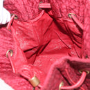 Christian Dior Canage Pouch Nylon Red Gold Auth AMZ069-18