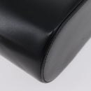 GUCCI Vanity Hand Bag Leather Black Gold Auth AMZ071A-10