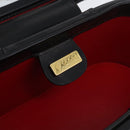 GUCCI Vanity Hand Bag Leather Black Gold Auth AMZ071A-15