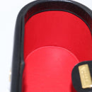 GUCCI Vanity Hand Bag Leather Black Gold Auth AMZ071A-19
