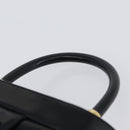GUCCI Vanity Hand Bag Leather Black Gold Auth AMZ071A-8