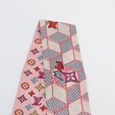 LOUIS VUITTON Bandeau Damier Pop Up Scarf Silk White M77697 LV Auth AMZ072M-13