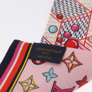 LOUIS VUITTON Bandeau Damier Pop Up Scarf Silk White M77697 LV Auth AMZ072M-14