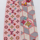 LOUIS VUITTON Bandeau Damier Pop Up Scarf Silk White M77697 LV Auth AMZ072M-4
