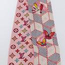 LOUIS VUITTON Bandeau Damier Pop Up Scarf Silk White M77697 LV Auth AMZ072M-5