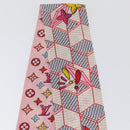 LOUIS VUITTON Bandeau Damier Pop Up Scarf Silk White M77697 LV Auth AMZ072M-6