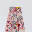 LOUIS VUITTON Bandeau Damier Pop Up Scarf Silk White M77697 LV Auth AMZ072M-7