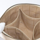 CELINE Vanity Hand Bag Leather Ivory Gold Auth AMZ074A-22