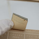 CELINE Vanity Hand Bag Leather Ivory Gold Auth AMZ074A-12