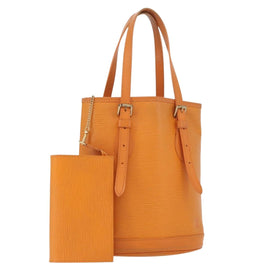 LOUIS VUITTON Epi Bucket PM Shoulder Bag Orange Mandarin M5899H LV Auth AMZ076A