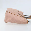 GUCCI GG Canvas Tote Bag Pink Silver 113019 Auth AMZ077-3