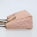 GUCCI GG Canvas Tote Bag Pink Silver 113019 Auth AMZ077-4