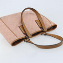 GUCCI GG Canvas Tote Bag Pink Silver 113019 Auth AMZ077-6