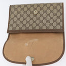 GUCCI GG Supreme Web Sherry Line Clutch Bag PVC Beige Gold 89 01 030 Auth AMZ078-8