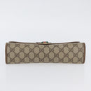 GUCCI GG Supreme Web Sherry Line Clutch Bag PVC Beige Gold 89 01 030 Auth AMZ078-6