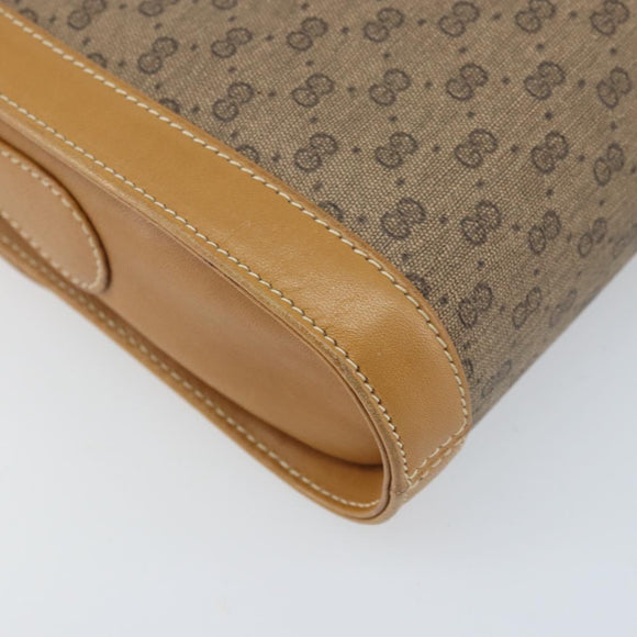 GUCCI Micro GG Supreme Shoulder Bag PVC Beige Gold Auth AMZ079
