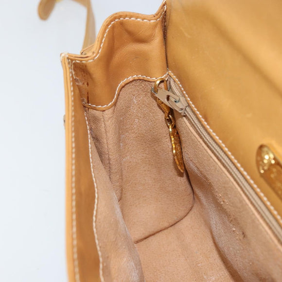 GUCCI Micro GG Supreme Shoulder Bag PVC Beige Gold Auth AMZ079