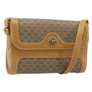 GUCCI Micro GG Supreme Shoulder Bag PVC Beige Gold Auth AMZ079-1